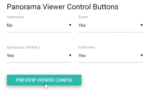 Panorama Preview Configuration