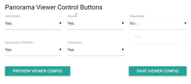 Panorama Viewer Controls Buttons